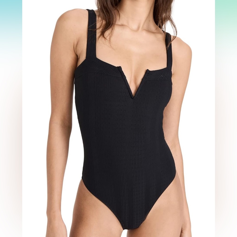 NWT L Space Cha Cha One Piece Bathing Suit in Black